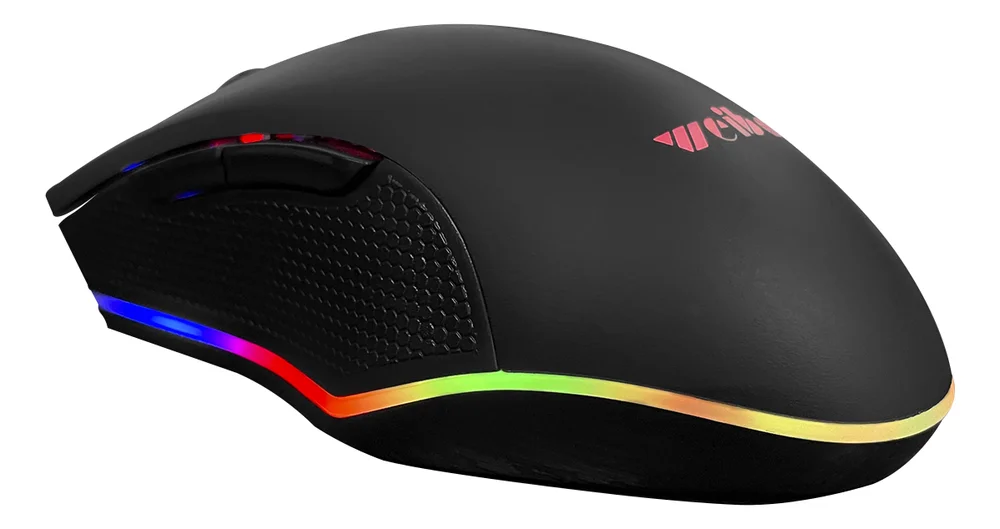 Imagem 4 de 5 do produto Mouse Gamer Óptico LED RGB 6 Botões 3200 Dpi 6 Botões Com Fio Preto S180 Luuk Young