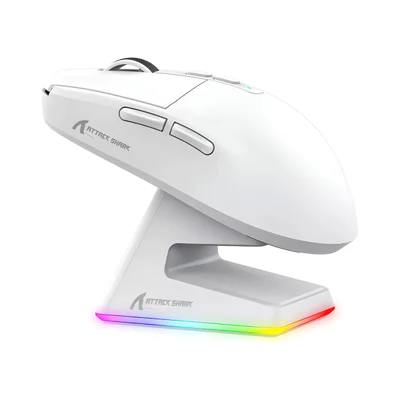 Mouse Gamer Sem Fio 2.4ghz Bluetooth Paw3395 Tri-mode 26000 Dpi Branco X6