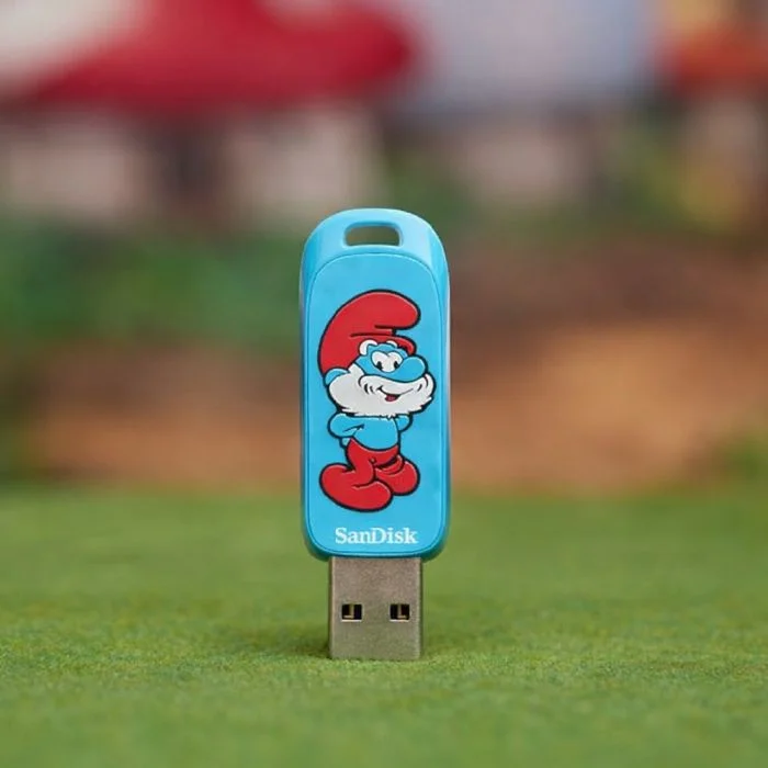 Imagem 4 de 5 do produto Pen Drive Sandisk Smurfs Usb 3.2 Gen 1 64gb Azul - Sdczis-128g-g46