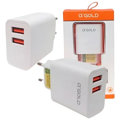 Adaptador Carregador Fonte Duplo Usb Agold Ca25-4