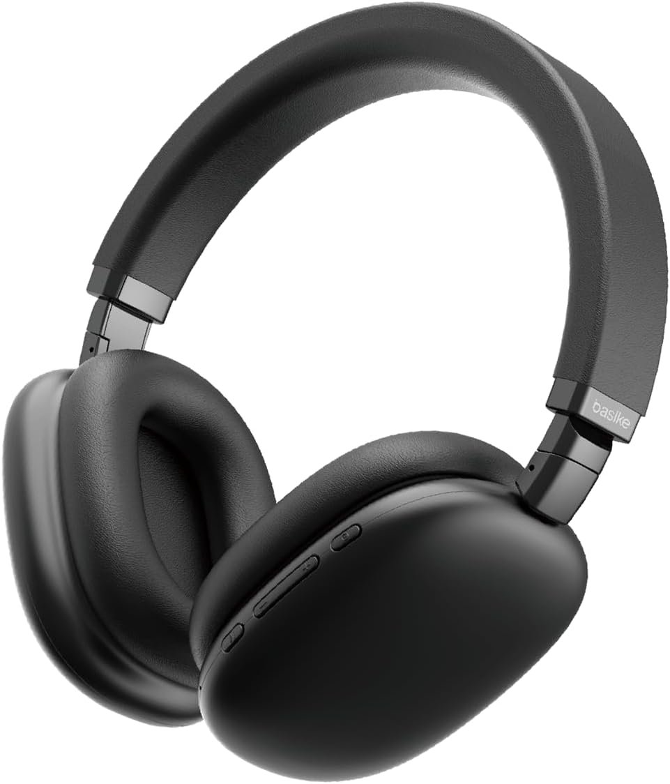 Basike Fones De Ouvido Sem Fio, Headphone Bluetooth On-ear Com Microfone, Anc Cancelamento Do Ruído, Até 50 Horas De Música, Ba-fon003 (preto)