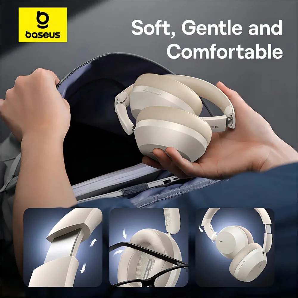 Imagem 3 de 5 do produto Fone Over-ear Baseus 50 Horas Resistente Água Moderno