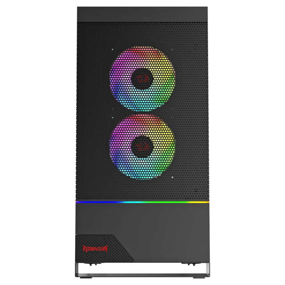 Imagem 2 de 5 do produto Gabinete Gamer Mid Tower Sem Fan Sem Fonte Ca-610b Carbon Preto Redragon