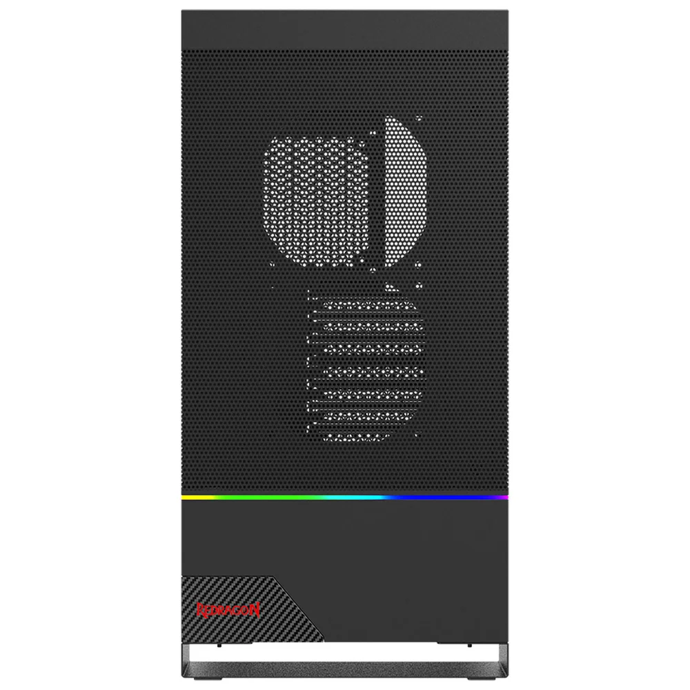 Imagem 5 de 5 do produto Gabinete Gamer Mid Tower Sem Fan Sem Fonte Ca-610b Carbon Preto Redragon