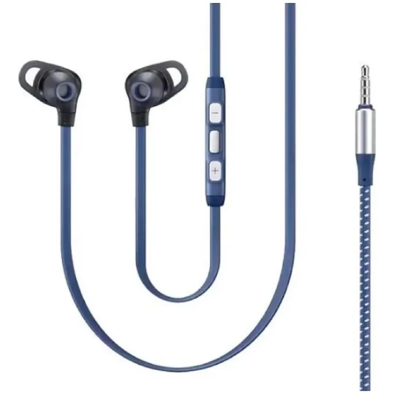 Imagem 4 de 4 do produto Fone Ouvido Com Microfone S9 Com Cabo De Corda Nylon Cabo P2 Cor Azul