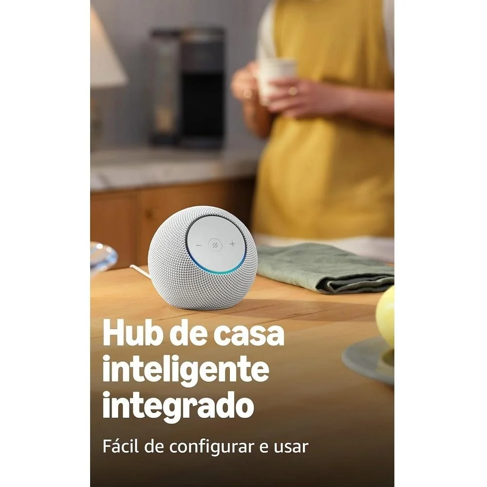 Imagem 3 de 5 do produto Amazon Echo Dot Max , Smart Speaker Com Alexa, Som Envolvente E Hub De Casa Inteligente Integrado, Ideal Para Sua Sala De Estar, Cor Branca
