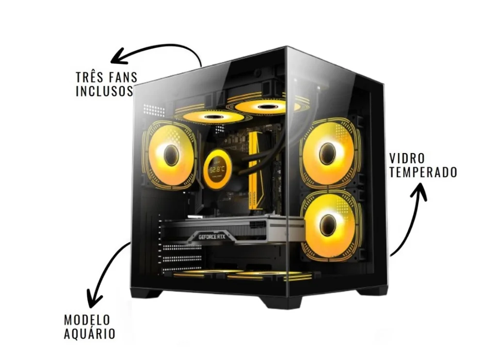 PC Gamer Completo Intel i7 3770, Geforce RTX 3050, Memoria 16gb Ddr3, SSD 480GB - view 4