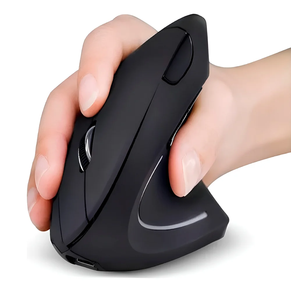 Imagem 3 de 5 do produto Mouse Vertical Sem Fio Wireless Bluetooth Receptor