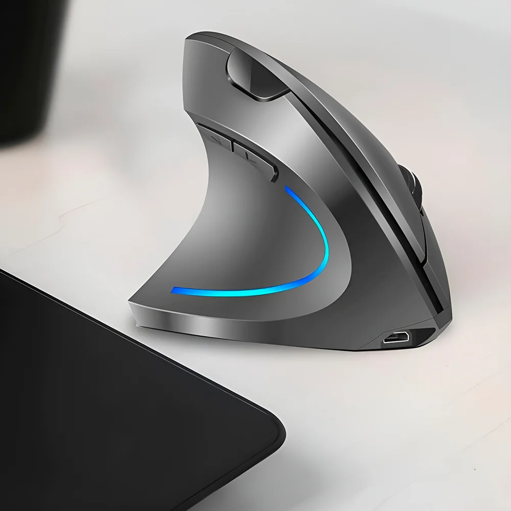 Imagem 4 de 5 do produto Mouse Vertical Sem Fio Wireless Bluetooth Receptor