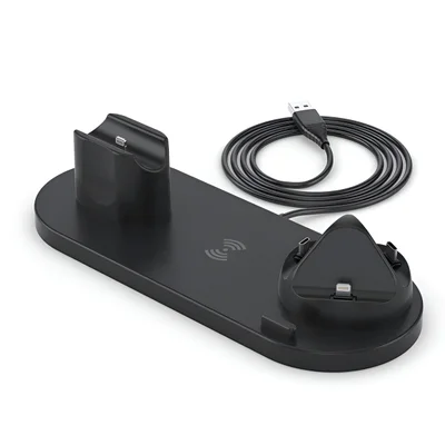 Base De Carregamento 6 Em 1 Usb C Lightning Indução