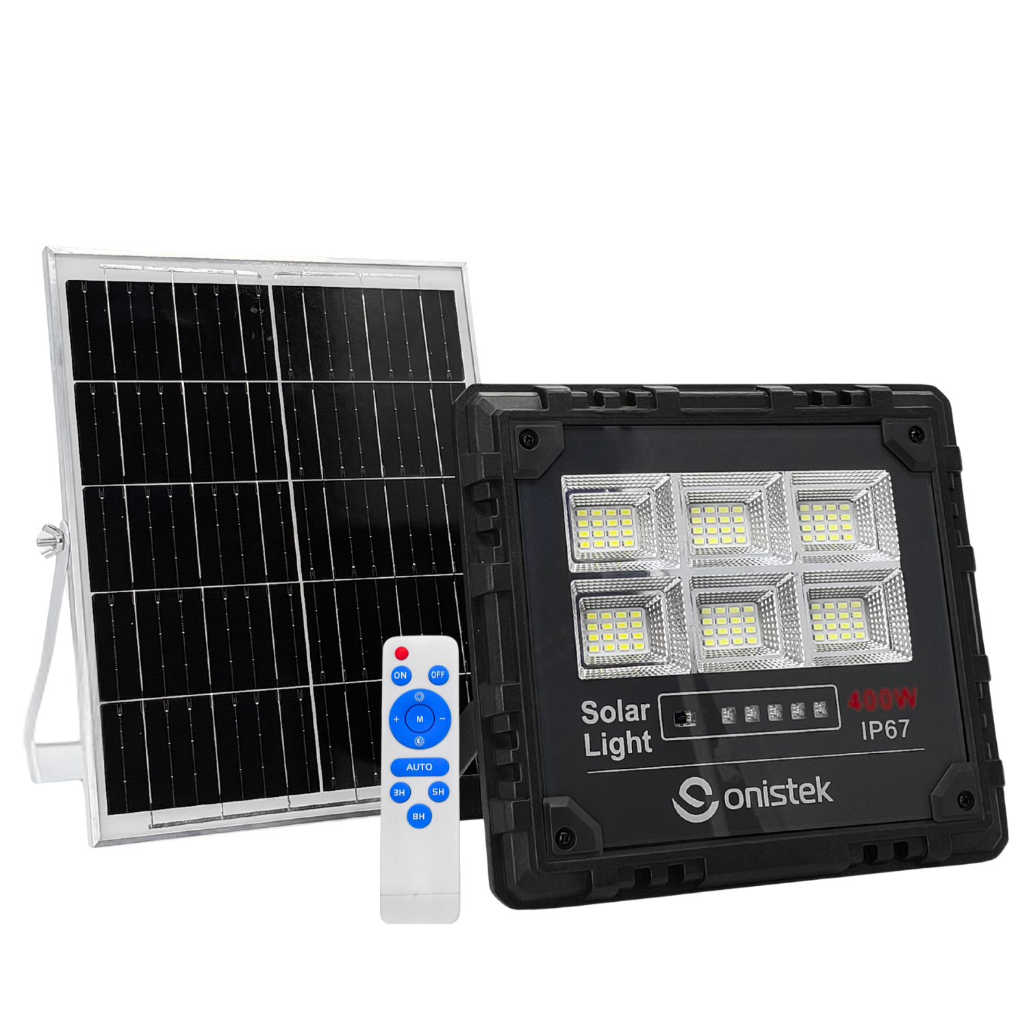 Luminária Solar Iluminação 400w, Resistente À Água, Bateria 6000mah Luz 6500k, Jardim Estacionamento E Área Externas
