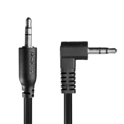 Cabo P2 3.5mm M Para P2 3.5mm M 90° - Preto - 1m - P2pr-1