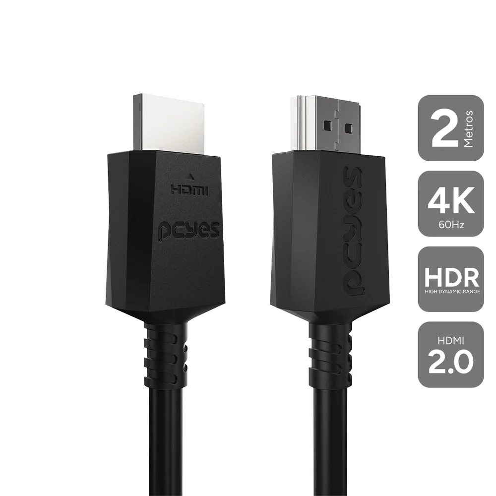 Imagem 2 de 5 do produto Cabo HDMI 2.0 Macho 4k/60hz - Preto - 2m - Phm20-2nz