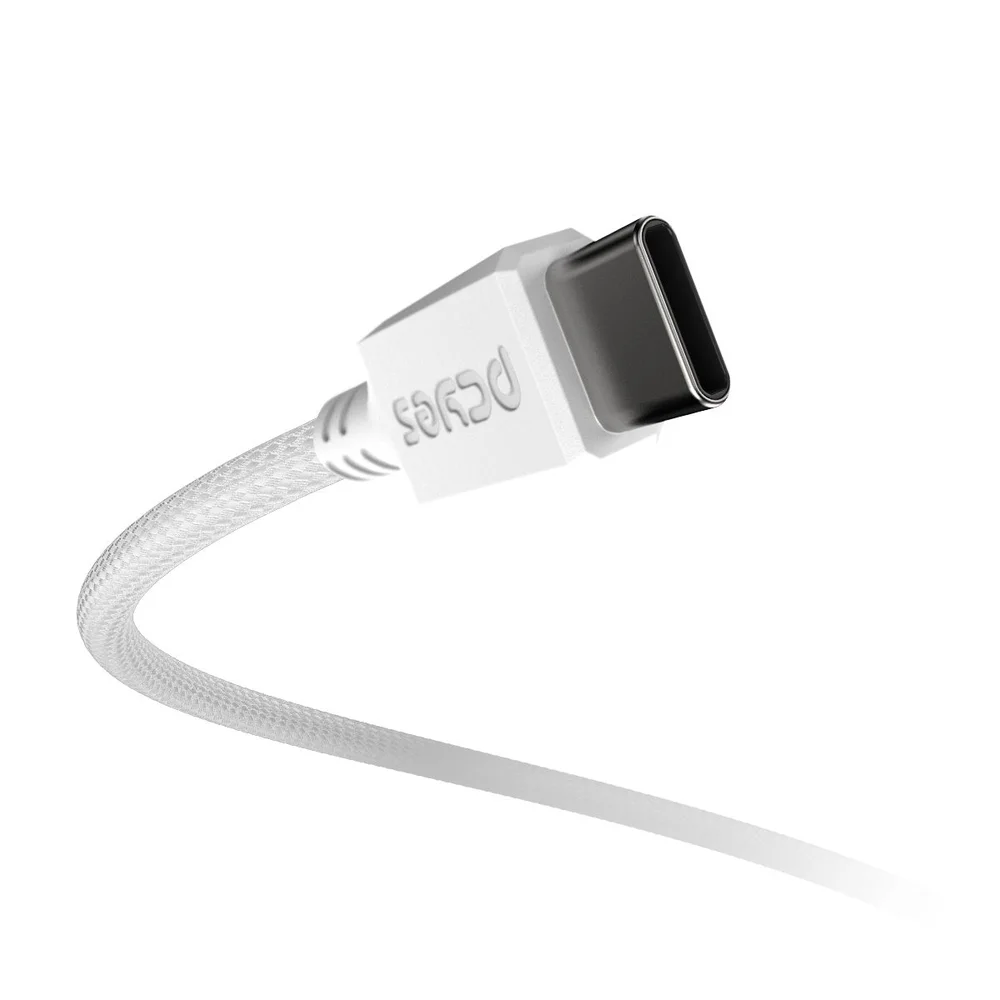 Imagem 4 de 5 do produto Cabo Usb A 2.0 Macho P/ Usb Tipo-c - Branco - 2 Metros - Nylon - Cbpy03b