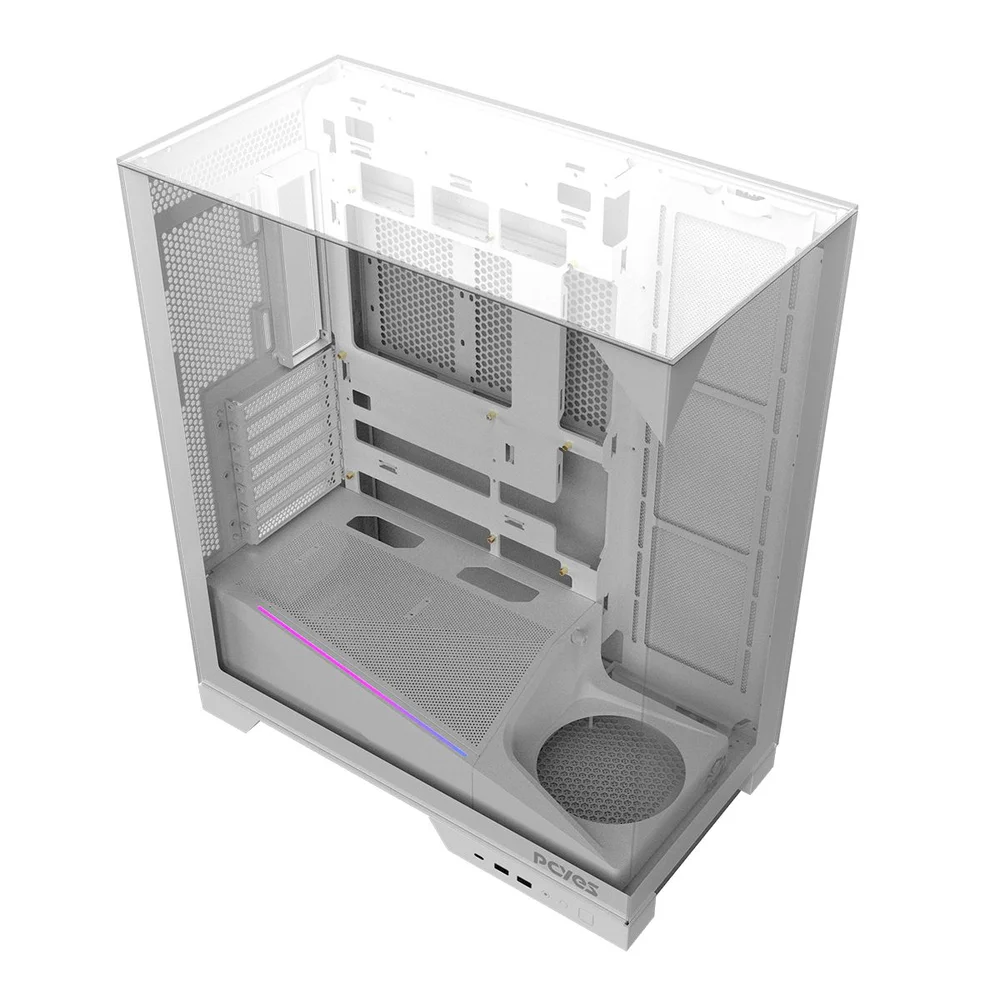 Imagem 2 de 5 do produto Gabinete Gamer PCyes Forcefield Dome White Ghost - Gffdwg