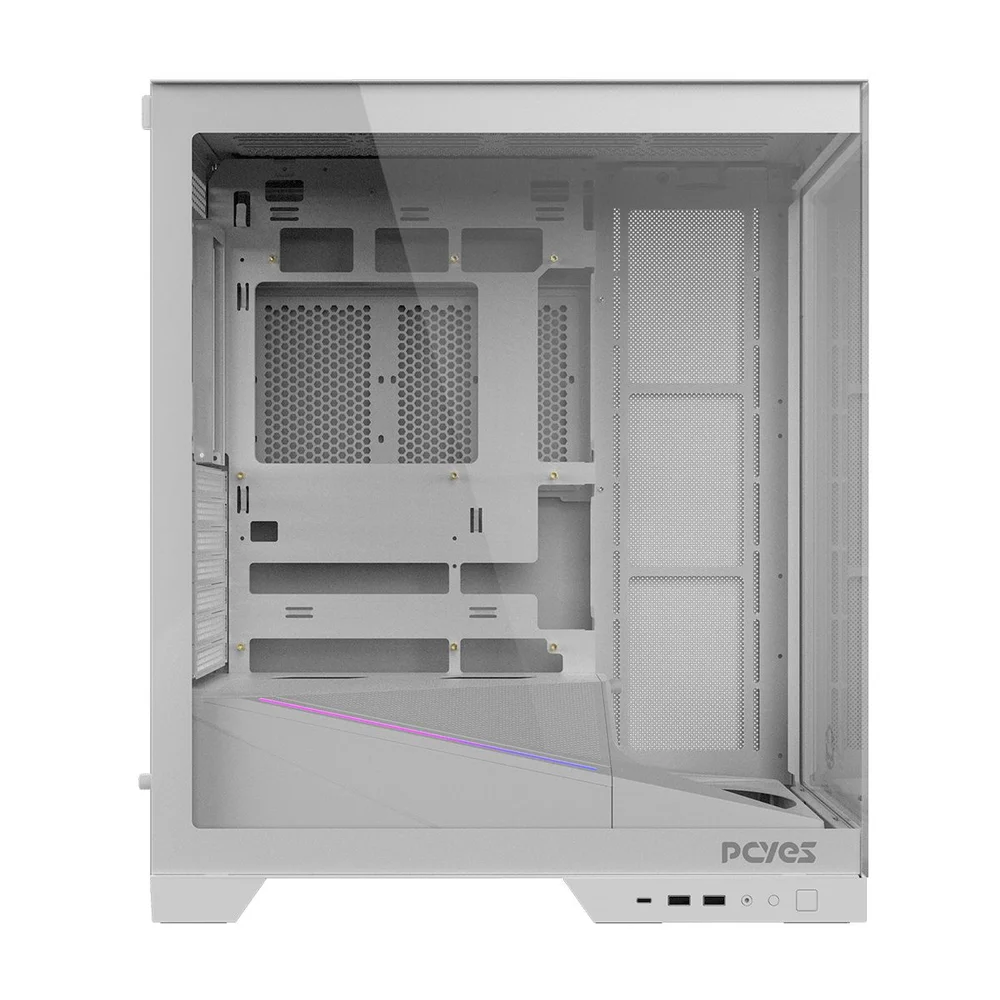 Imagem 2 de 5 do produto Gabinete Gamer PCyes Forcefield Flow White Ghost - Gfffwg