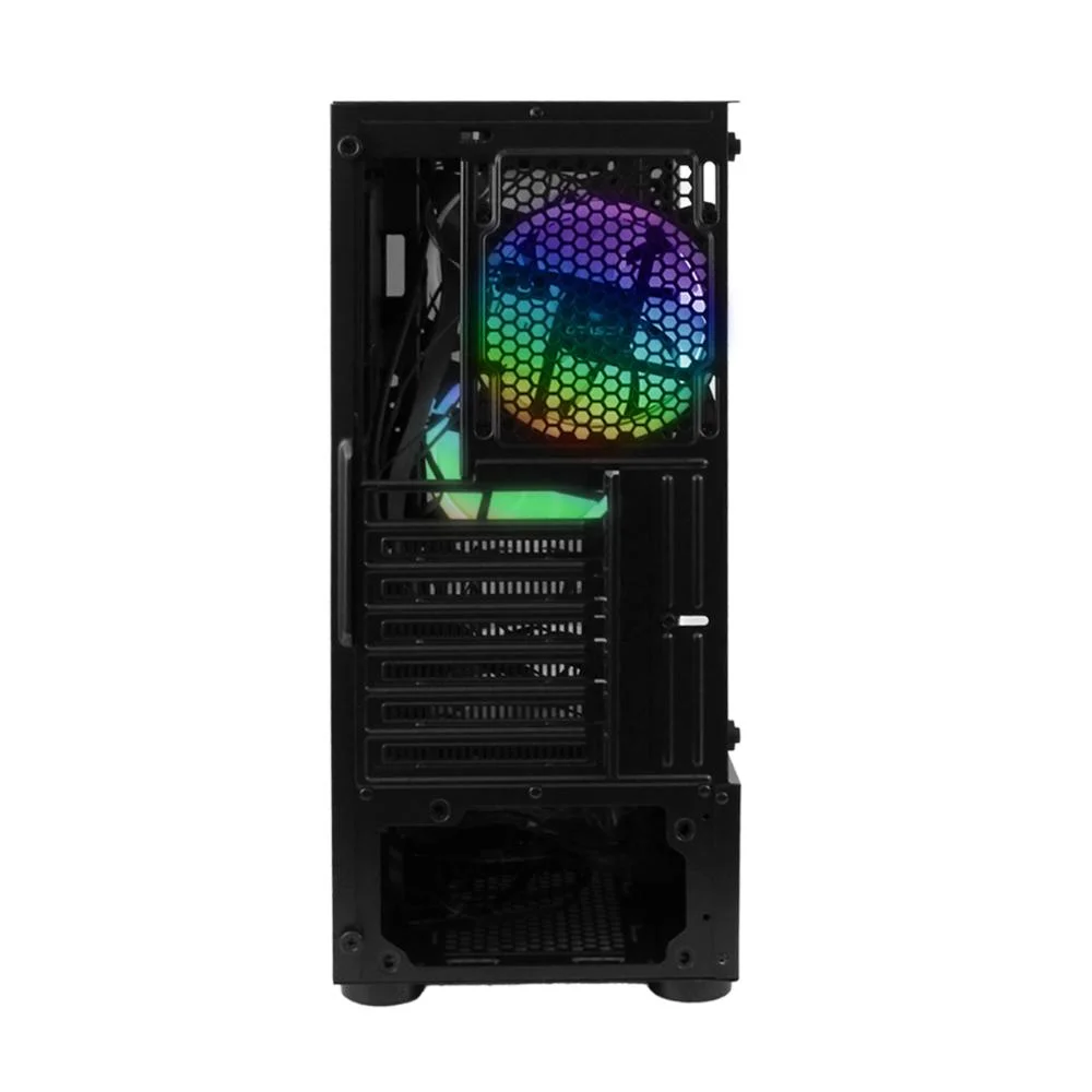 Imagem 3 de 5 do produto Gabinete Gamer 6 Ventoinhas RGB Mid Tower Atx Vidro Lateral Baia Para SSD/hdd