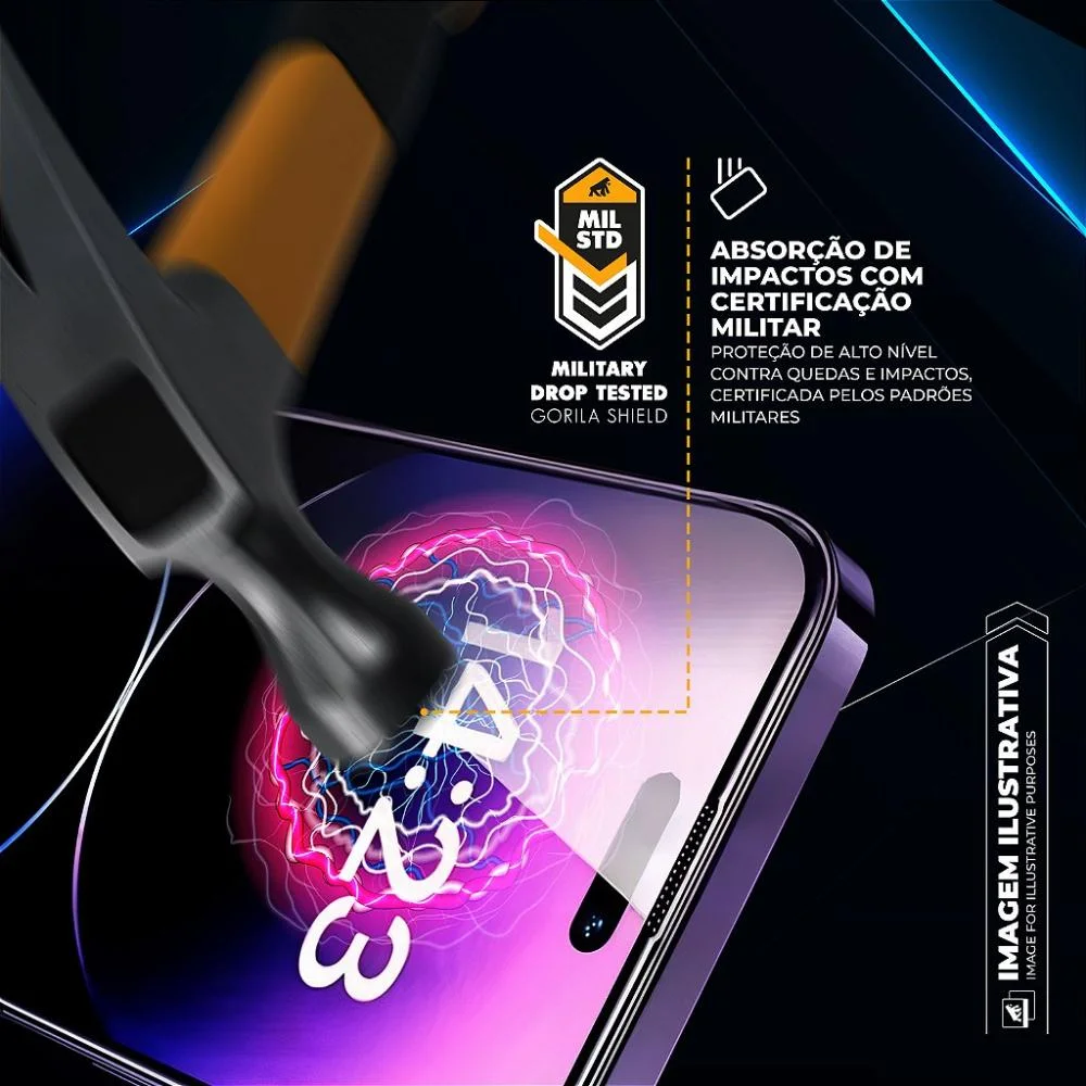 Imagem 5 de 5 do produto Película Para Iphone Air - Defender Glass Preta - Gshield