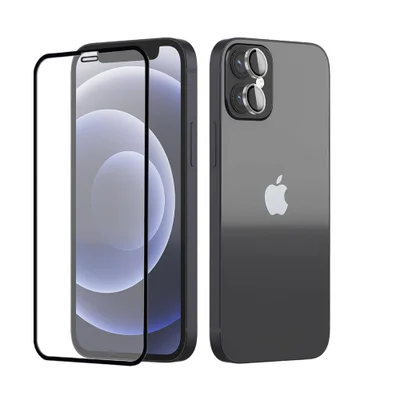 Kit Full Protection Para Iphone 12 Mini - Película De Vidro + Protetor De Lente 9h - Gshield