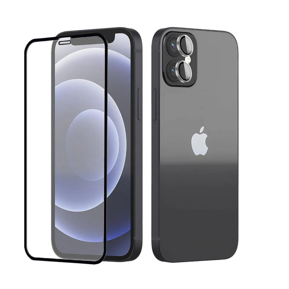 Kit Full Protection Para Iphone 12 Mini - Película De Vidro + Protetor De Lente 9h - Gshield