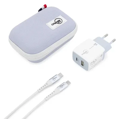 Kit De Viagem Usb-c 30w   Iplace Com Carregador E Cabo