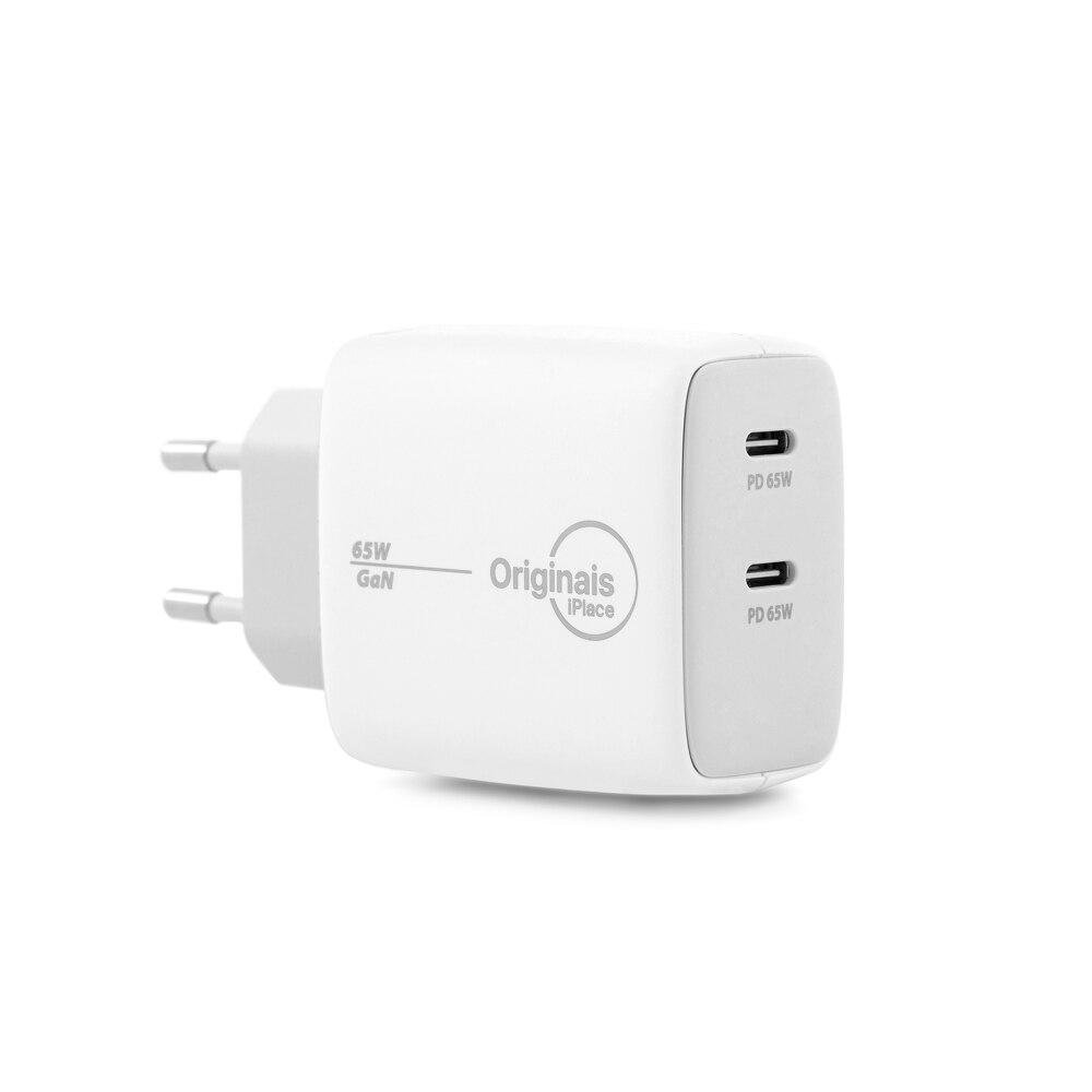 Carregador Usb-c Gan, 65w, 2 Entradas, Linha Sampa,   Iplace