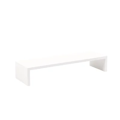 Suporte Monitor Simples Para Escritório E Desktop Mdf - 60x20x10 Branco