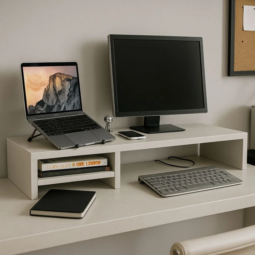 Suporte Para Monitor Setup Game Home Office 80x25x15 Branco Suporte Para Monitor Setup Game Home Office 80x25x15 Branco