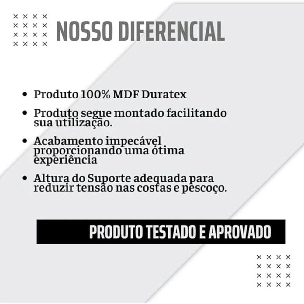 Suporte Para Monitor Setup Game Home Office 90x25x15 Branco