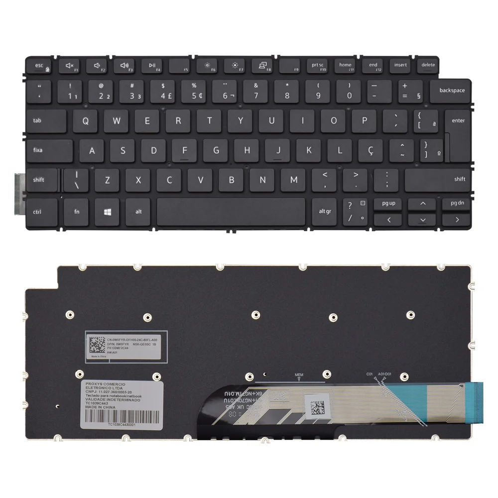 Teclado Para Notebook Dell Vostro 14-3400 Sem Iluminação Teclado Para Notebook Dell Vostro 14-3400 Sem Iluminação