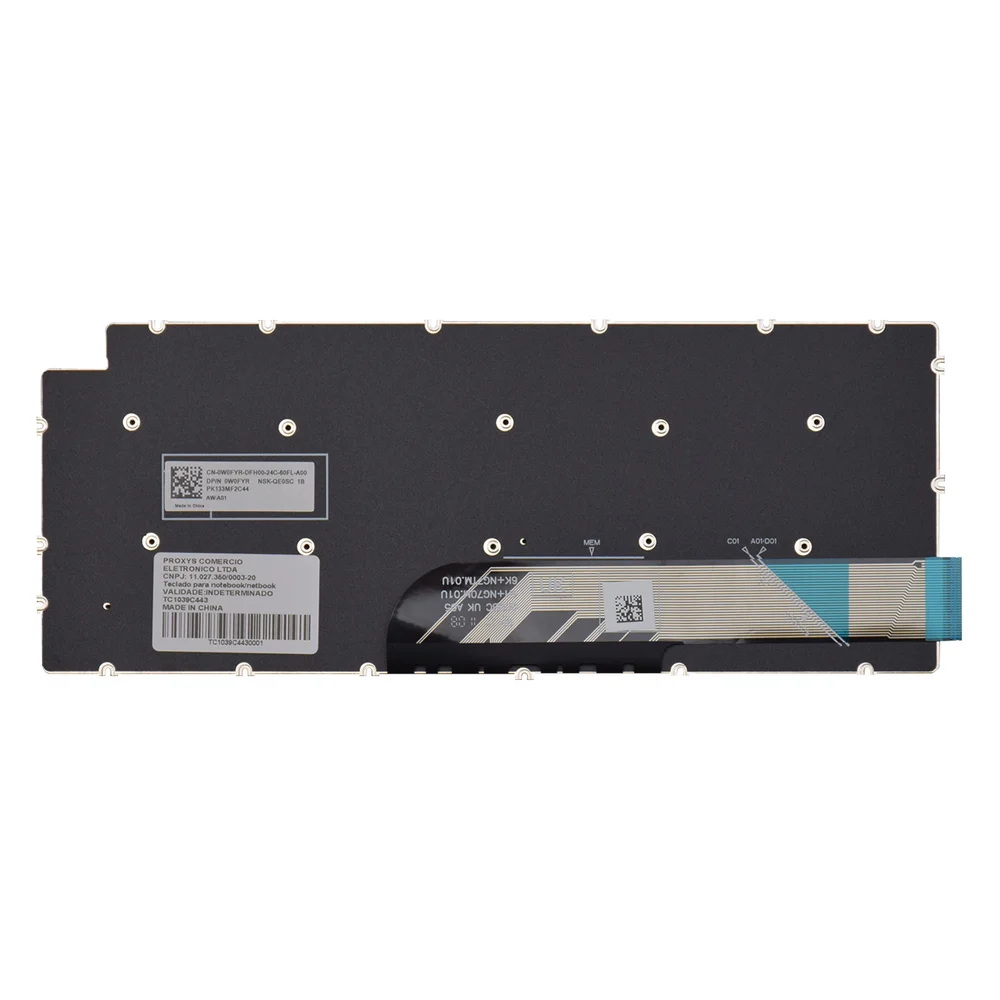 Teclado Para Notebook Dell Vostro 14-3400 Sem Iluminação Teclado Para Notebook Dell Vostro 14-3400 Sem Iluminação