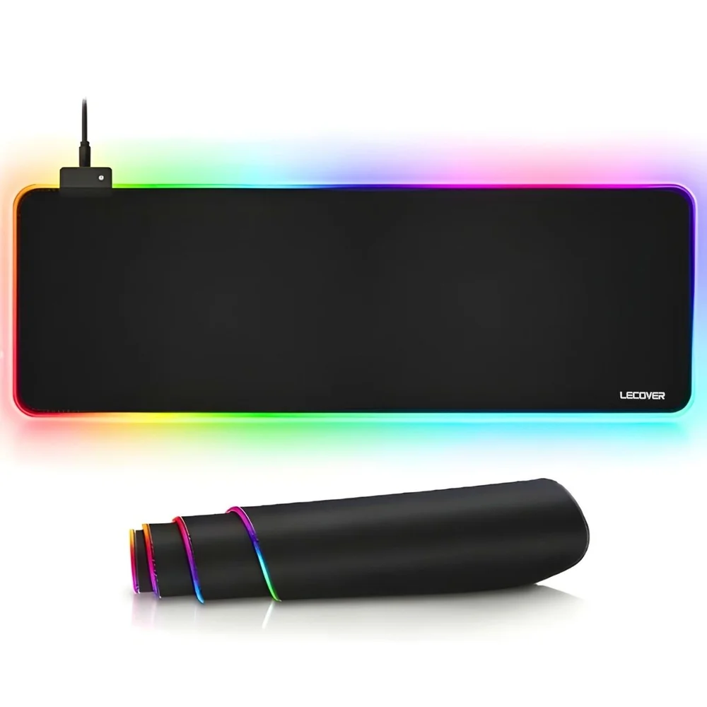Mousepad Gamer RGB 13 Modos Microfibra Antiderrapante Lmp-10