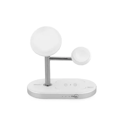 Carregador 3 Em 1, Wireless,   Iplace, Branco