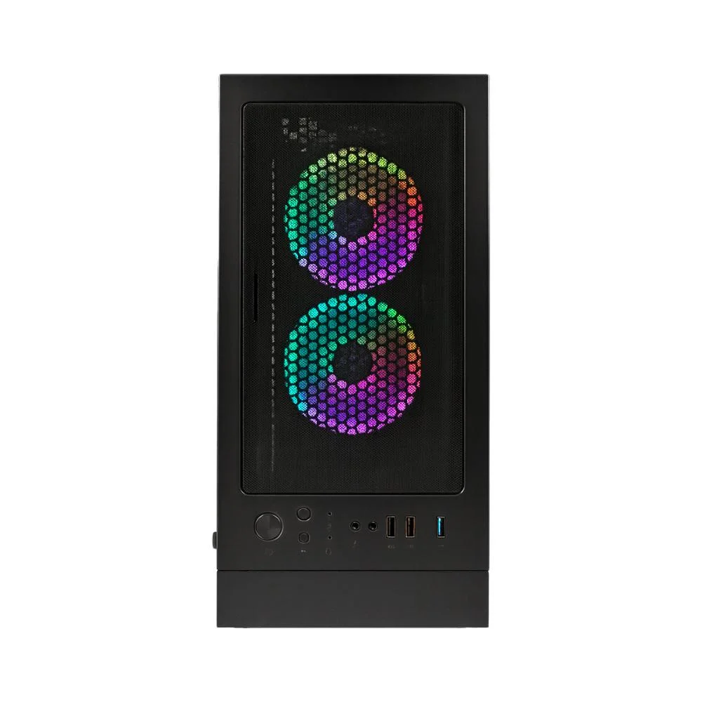 Imagem 2 de 5 do produto Gabinete Gamer Mid Tower Atx RGB 3 Fans Vidro Temperado Usb 3.0