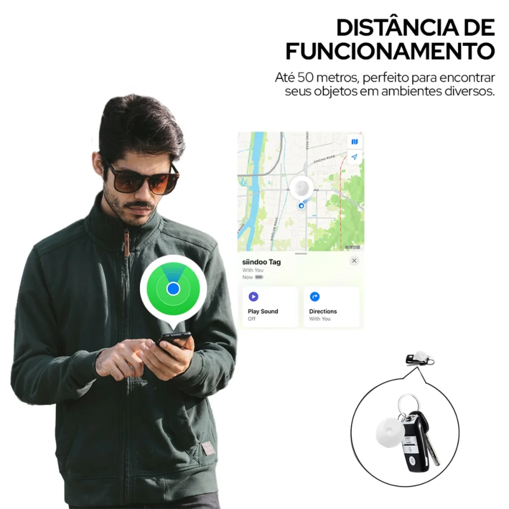 Imagem 2 de 5 do produto Localizador Smart Tag Bluetooth Wb Air Gps Android E Ios 50m