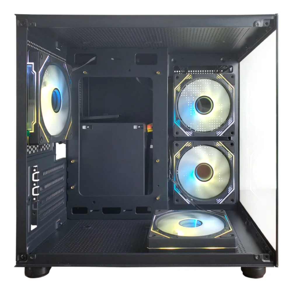 Imagem 2 de 3 do produto Gabinete Gamer Com 4 Fans Preto RGB Gb1796 - Hayom