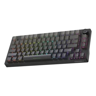 Teclado Mecanico Gamer Wireless Tri Mode Sem Fio Bluetooth 2.4g Hot Swap LED RGB Dareu Ek F75