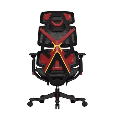 Cadeira Escritório Confortável Ergonômica Elements Vector - Preto E Vermelho
