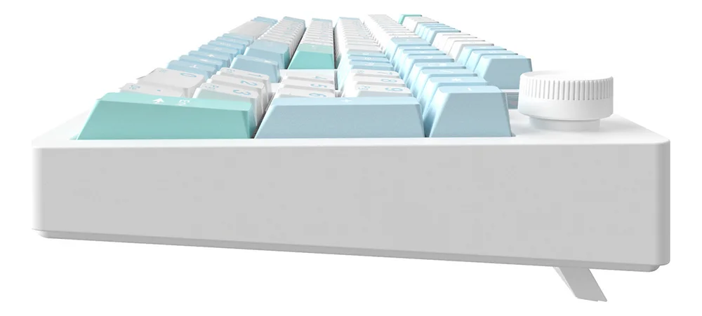 Imagem 4 de 5 do produto Teclado Mecanico Gamer Wireless Tri Mode Sem Fio Bluetooth 2.4g Hot Swap LED RGB Dareu A104 Pro Iceblue
