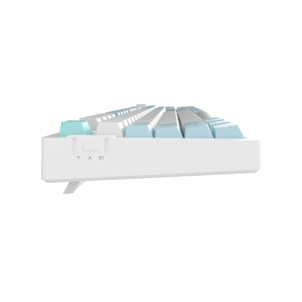 Imagem 5 de 5 do produto Teclado Mecanico Gamer Wireless Tri Mode Sem Fio Bluetooth 2.4g Hot Swap LED RGB Dareu A104 Pro Iceblue
