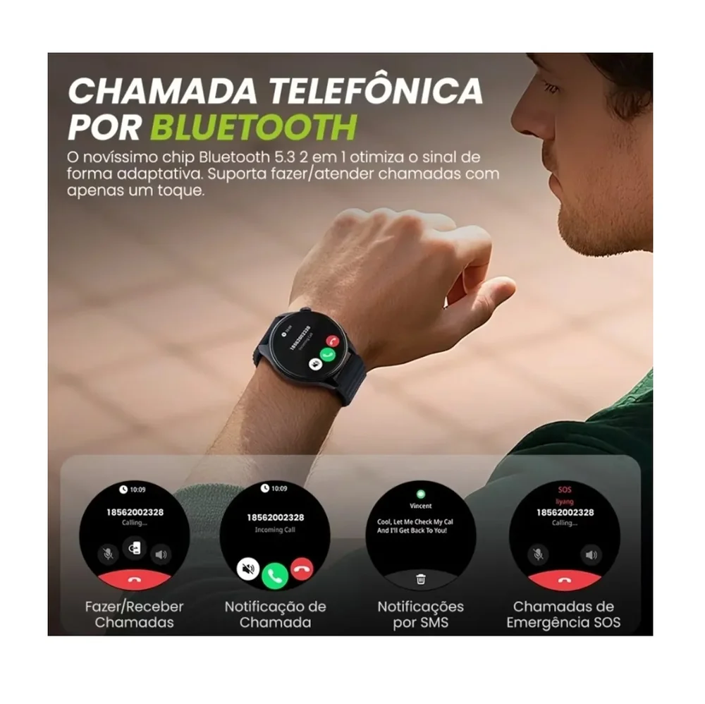 Smartwatch Haylou Watch 4S, Tela AMOLED 1.43", GPS Integrado, 120 Modos Esportivos, Assistente de... 5