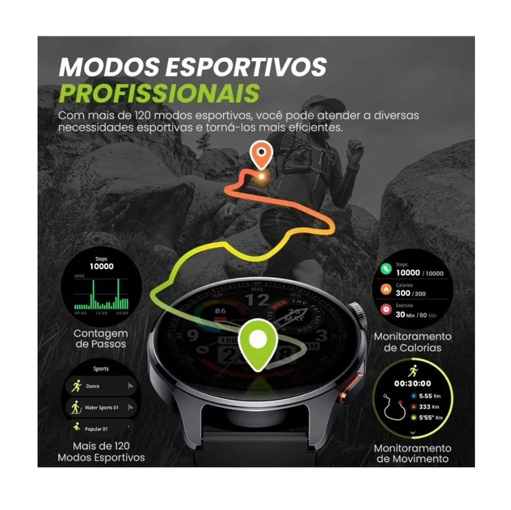 Smartwatch Haylou Watch 4S, Tela AMOLED 1.43", GPS Integrado, 120 Modos Esportivos, Assistente de... 7