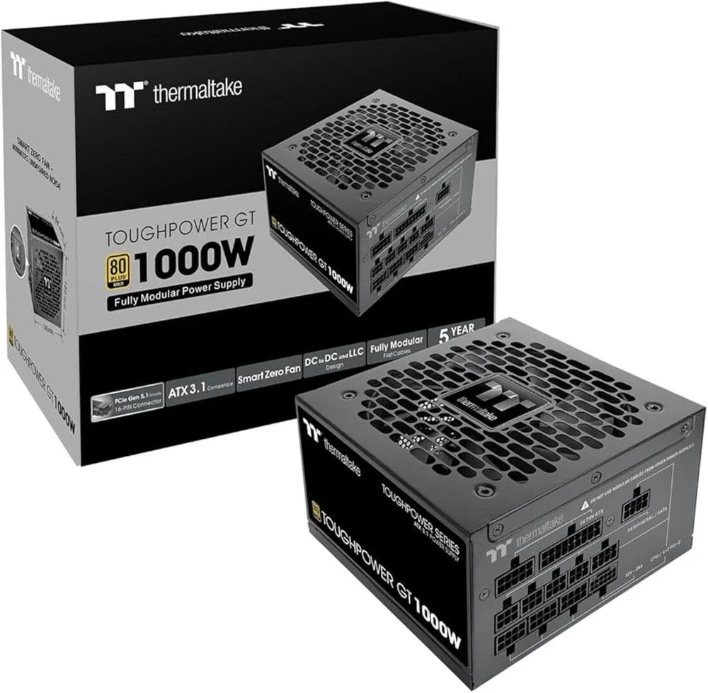 Imagem 2 de 5 do produto Fonte 1000w Real 80 Plus Gold Tt Toughpower Gt
