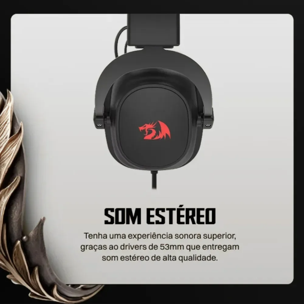 Headset Com LED Redragon H510 Para Jogos Headset Com LED Redragon H510 Para Jogos