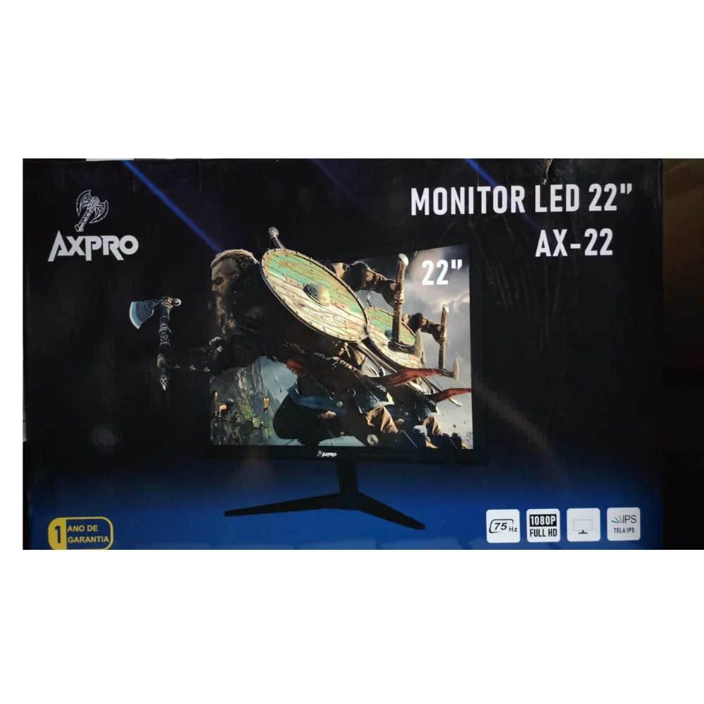 Monitor LED 22 Axpro Ax-22 75hz Preto Full Hd - Ips Monitor LED 22 Axpro Ax-22 75hz Preto Full Hd - Ips
