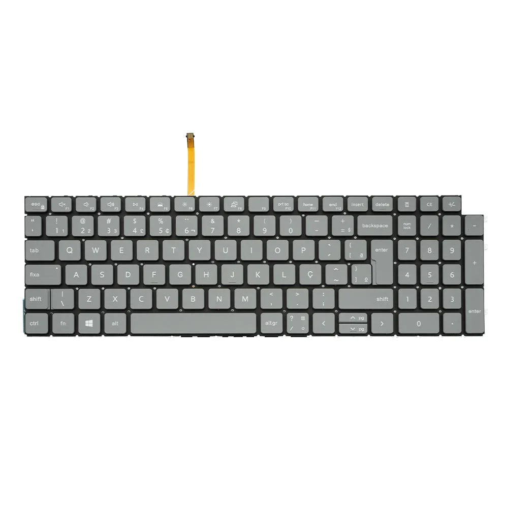 Teclado Para Notebook Dell Inspiron 15-a0507-m20p Abnt2 Cinza Claro Teclado Para Notebook Dell Inspiron 15-a0507-m20p Abnt2 Cinza Claro
