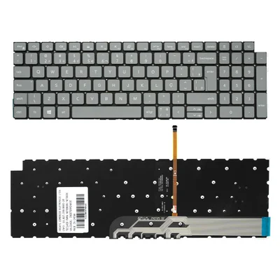 Teclado Para Notebook Dell P112f Abnt2 Cinza Claro