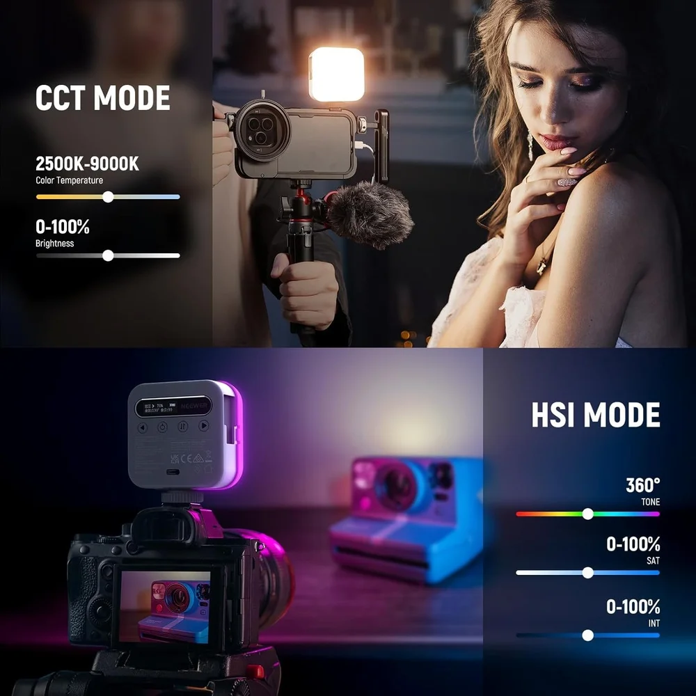 Luz LED Neewer Bl60c 60w Pra Vídeo E Estúdio Montagem Bowens