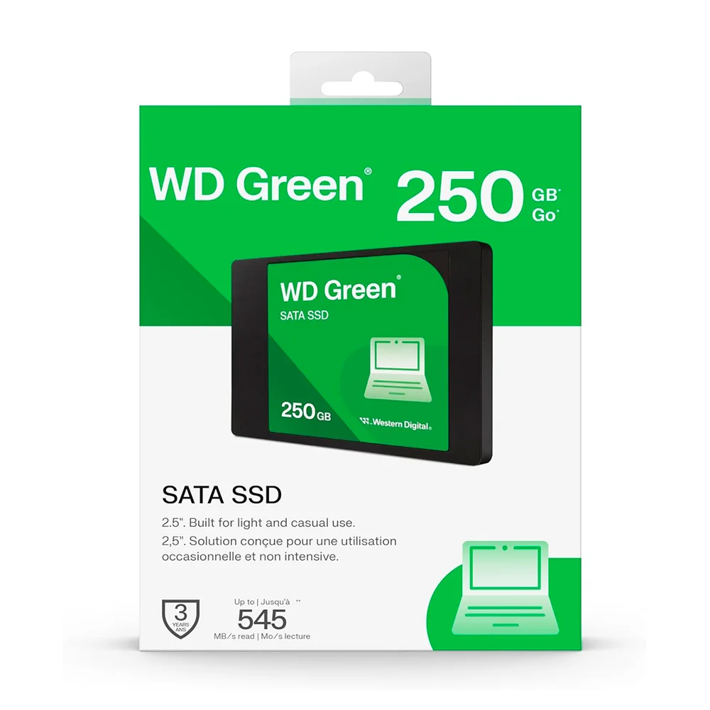 Imagem 5 de 5 do produto SSD Wd Green 250gb Interno 2.5 Sata Iii Para PC E Notebook