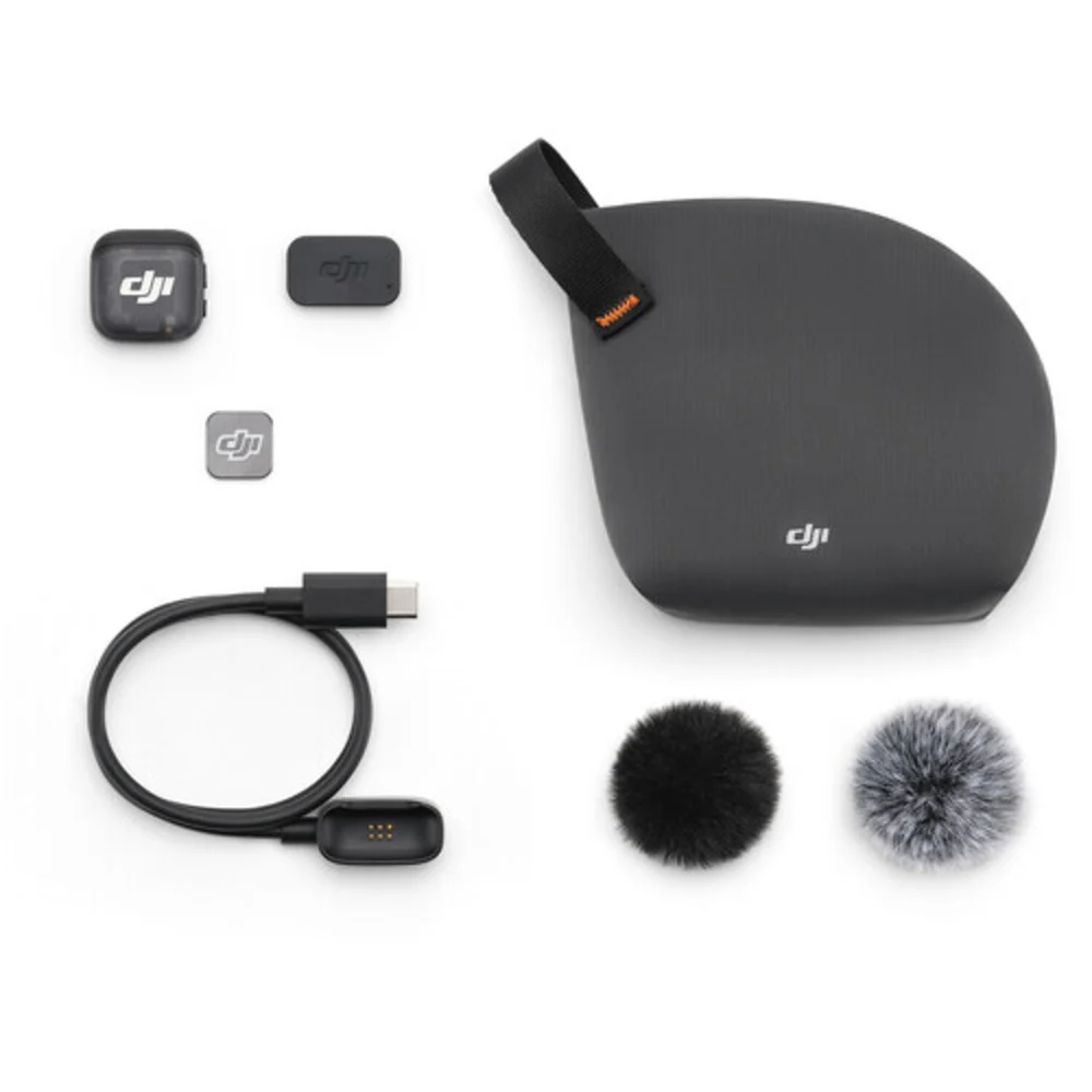 DJI Mic セット DJI Microfone de lapela sem fio Mic Mini (2 TX + 1 RX + capa de